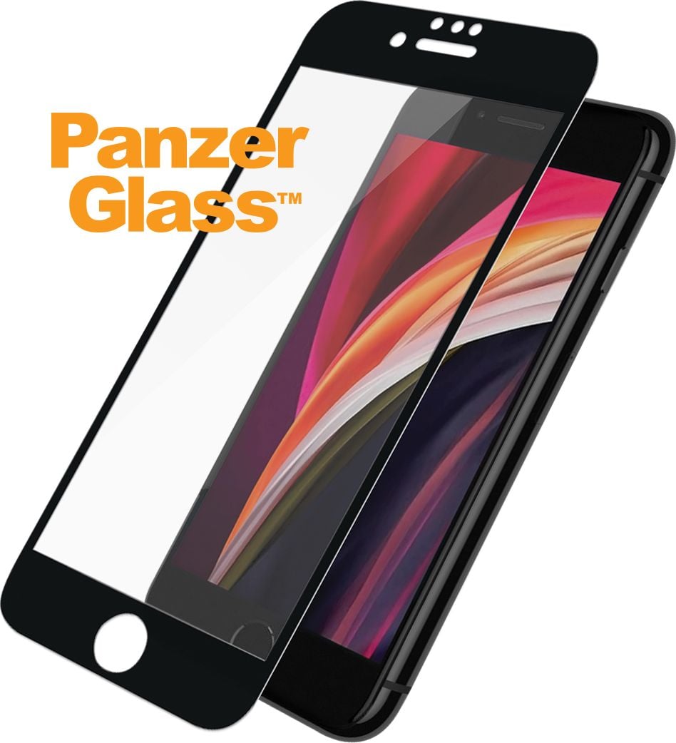 Sticlă securizată PanzerGlass pentru iPhone 6 / 6s / 7 / 8 / SE (2020) Carcasa prietenoasă neagră (2679)