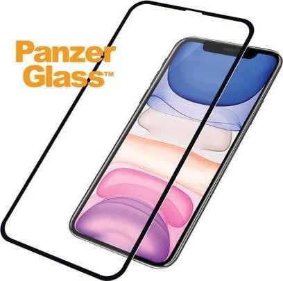 Sticlă securizată PanzerGlass pentru husa iPhone XR/11, neagră (2665)