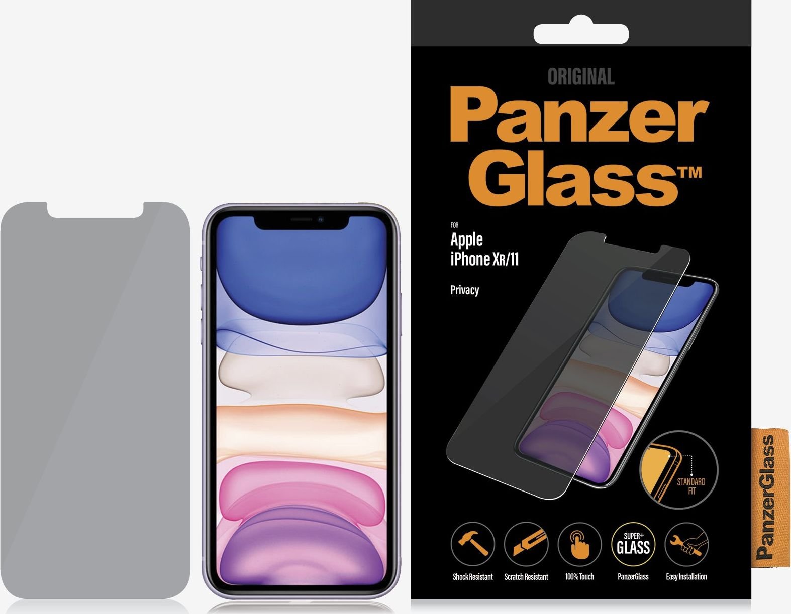 Sticlă securizată PanzerGlass pentru iPhone XR/11 Privacy (P2662)