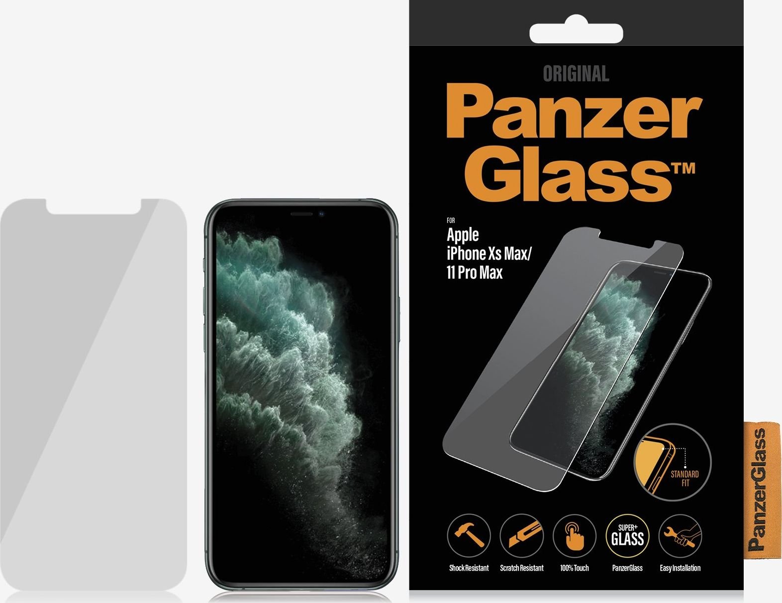 Sticlă securizată PanzerGlass pentru iPhone Xs Max/11 Pro Max compatibil cu carcasă (2663)