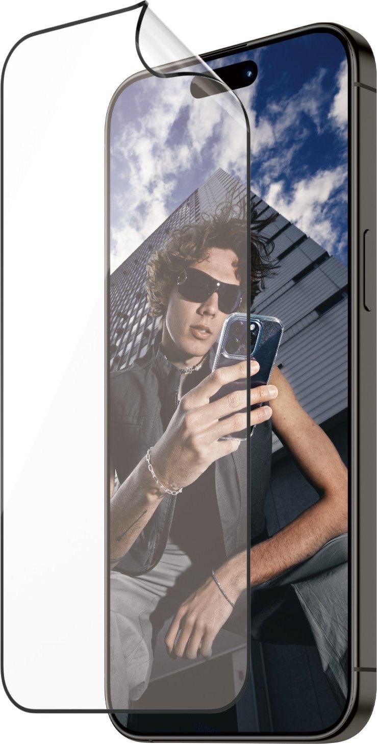PanzerGlass Szkło hybrydowe PanzerGlass Ultra-Wide Fit Matrix iPhone 15 Pro Max antybakteryjne