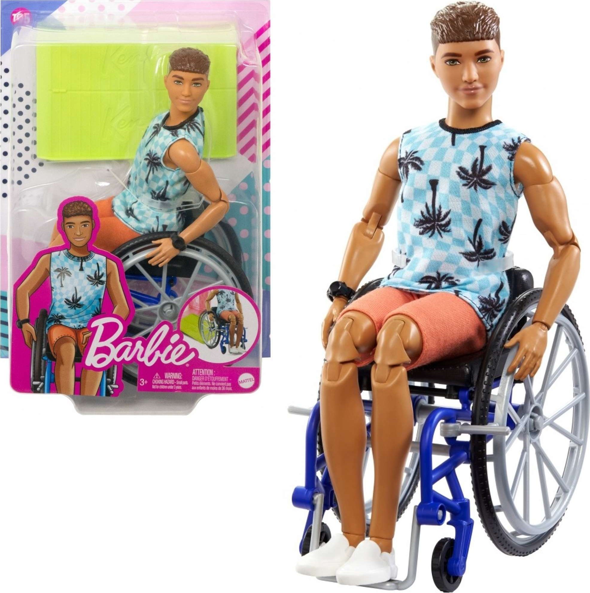 Papusa Barbie Mattel Papusa Barbie Ken Fashonistas Troler Palm Top HJT59