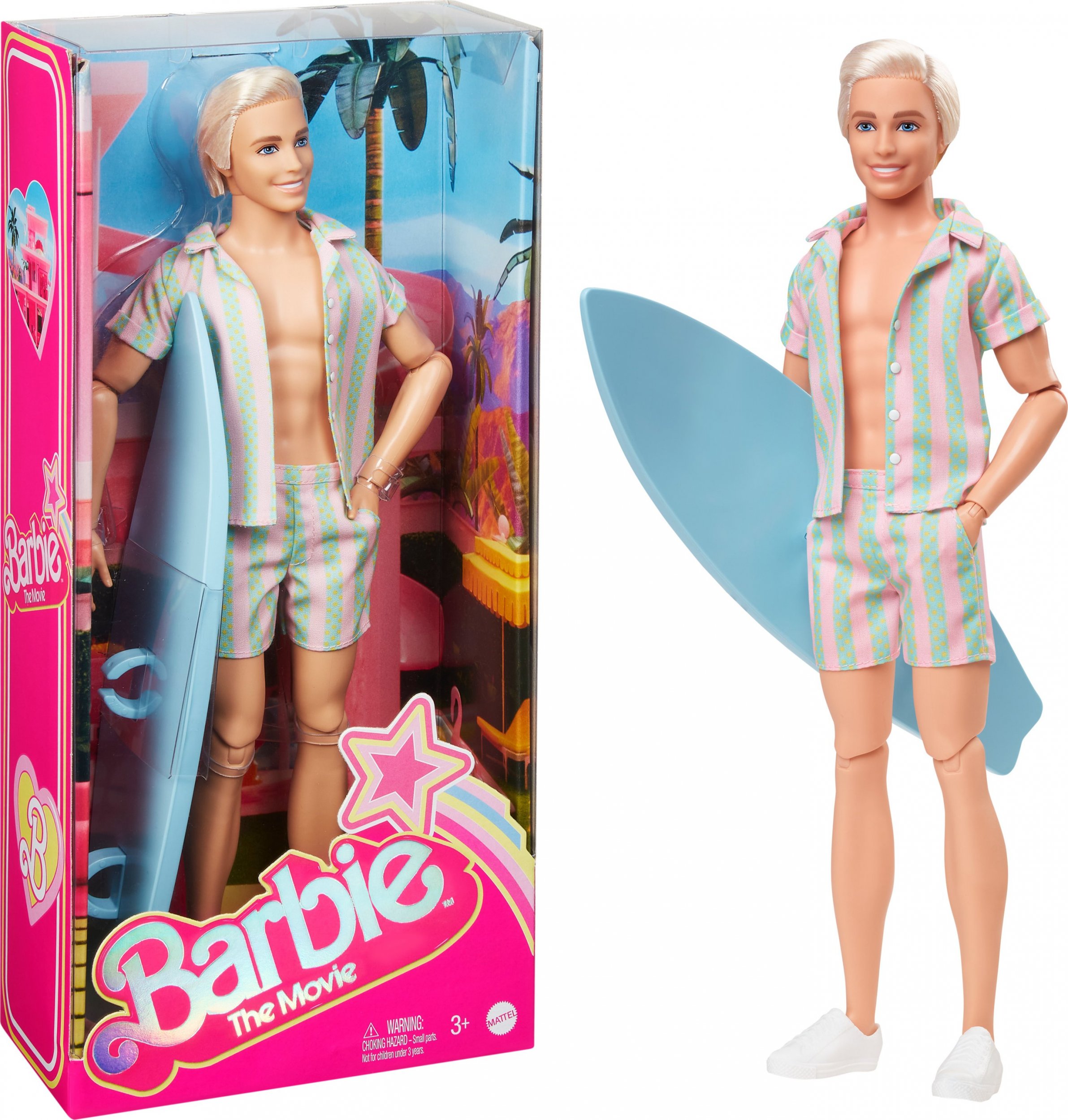 Păpușa Barbie Mattel Ryan Gosling ca Ken (ținută de surfer) HPJ97