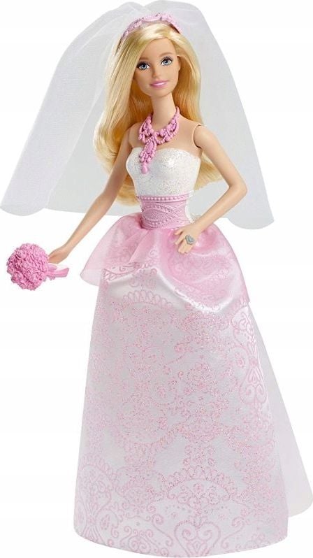 Papusa Barbie Mireasa Rochie, Roz