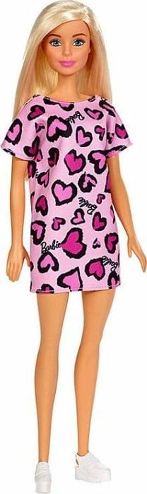 Papusa Mattel Barbie intr-o rochie roz (T7439/GHW45)