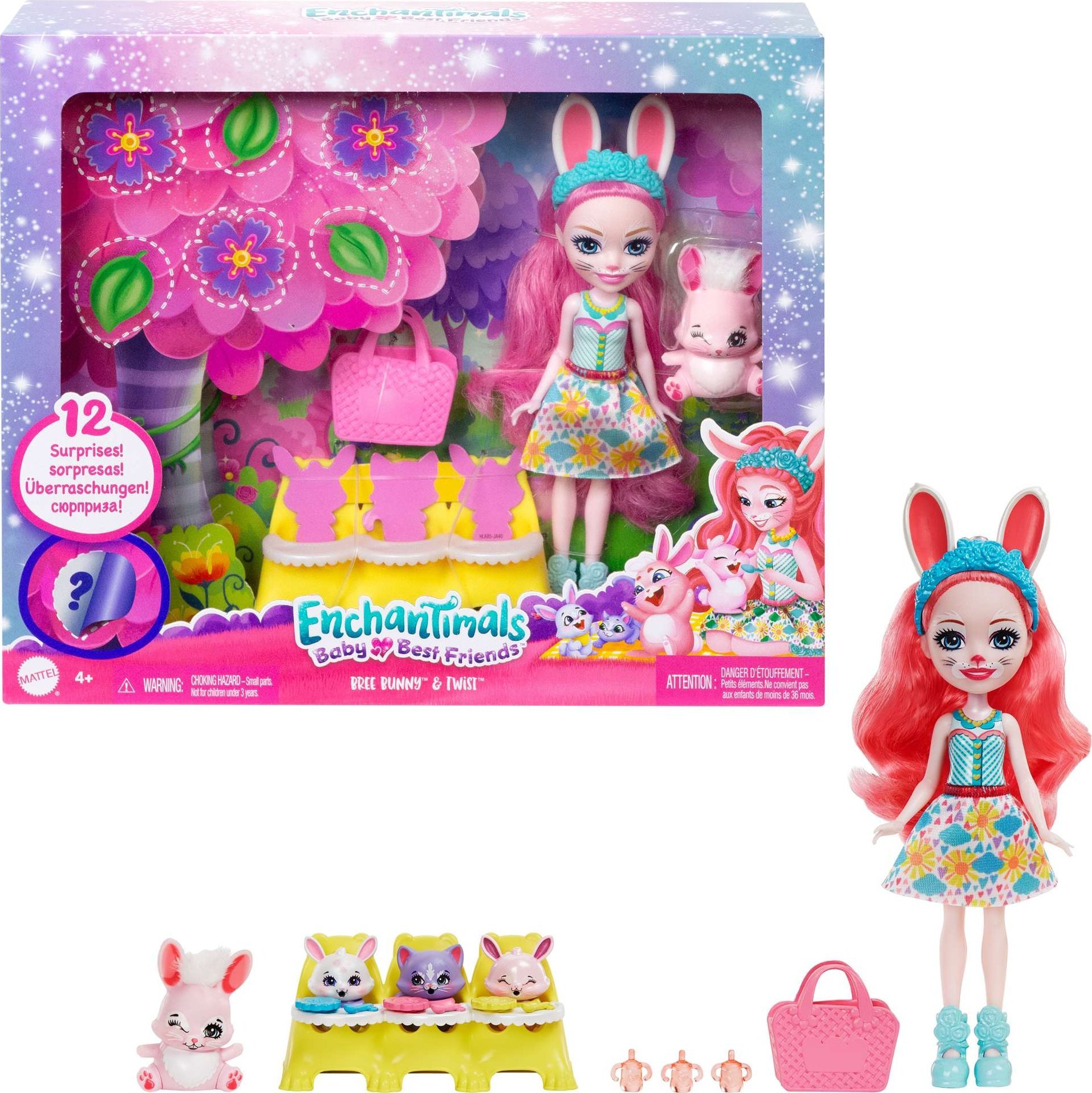 Papusa Mattel Enchantimals BFF Reveal + animale surpriza HLK85