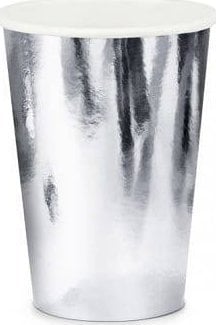Cupe din hârtie PartyDeco Silver 220 ml mărime unică