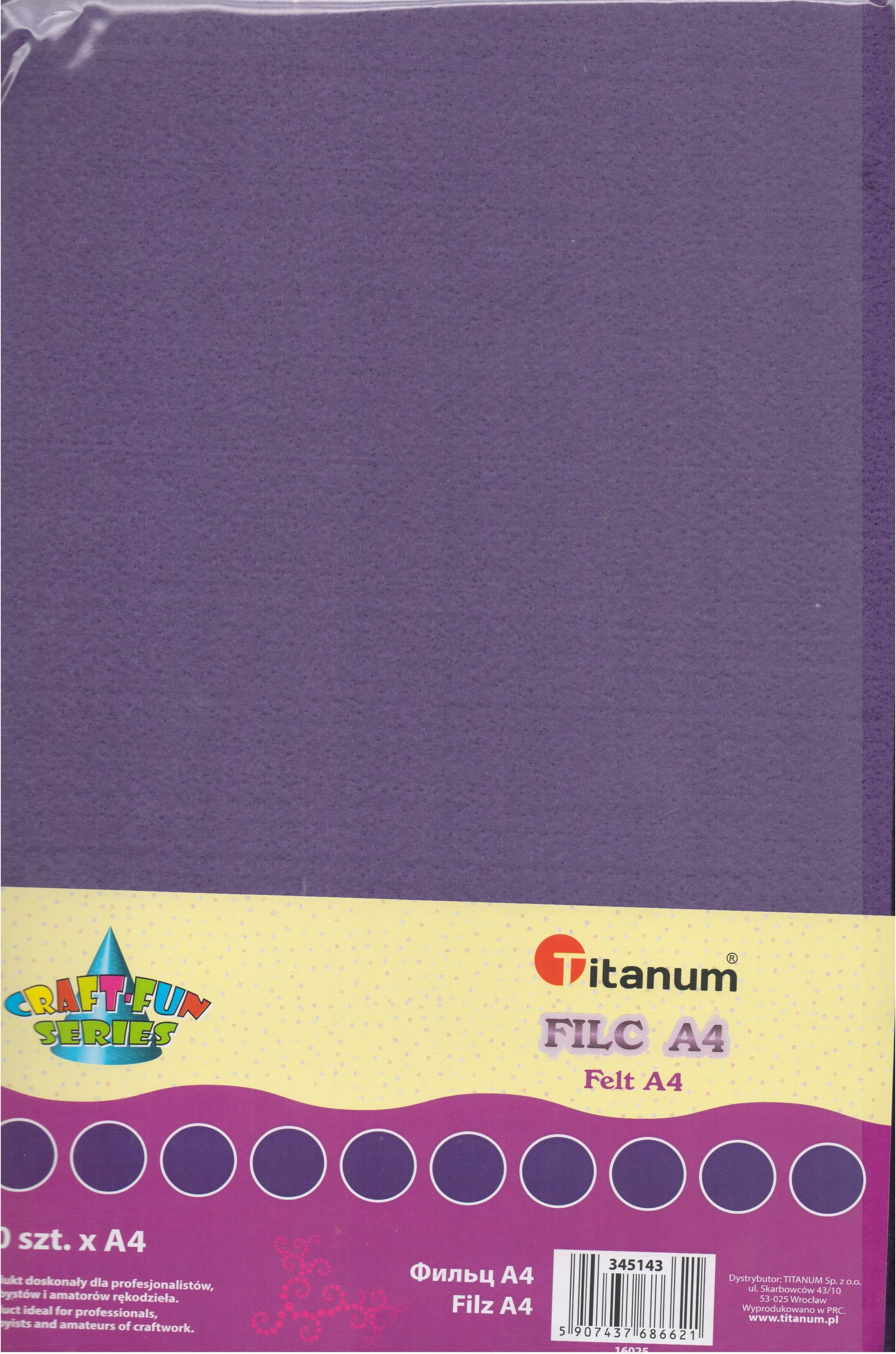 Pâslă Titan A4 Violet. 10 bucati. 345143