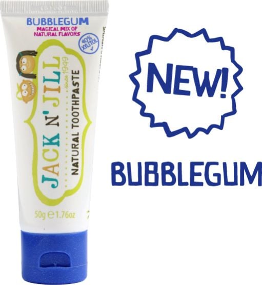 Pasta de dinti naturala pentru copii, aroma Bubblegum, Jack n' Jill, 50g