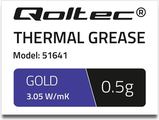Paste Termice - Pasta termoconductoare , Qoltec , 3.05 W/m/K , 0.5g , auriu