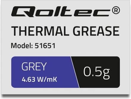 Paste Termice - Pasta termoconductoare , Qoltec , 4.63 W/m/K , 0.5g , gri