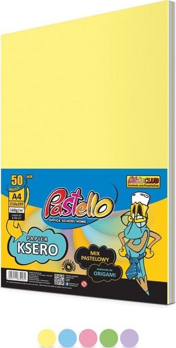 Hartie Pastello Copy A4 160g mix de culori 50 coli