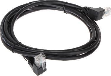 Cablu patch UTP cat5, RJ45 (2x90&amp;deg;) 2.00m negru, Goobay