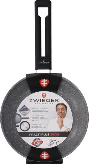 Tigaie, Zwieger Practi Plus, Negru, 20 cm, de granit, Antiaderent, Inductie