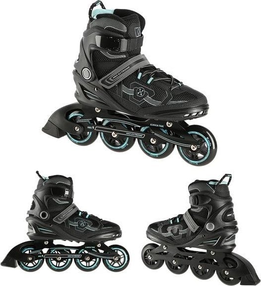 Patine cu linie Nils Extreme NA9157 BLACK-MINT DIMENSIUNE 39 ROLE NILS EXTREME