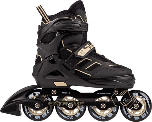 Patine in linie Nils Extreme NA14174 recreational reglabile negru marimea 35-38