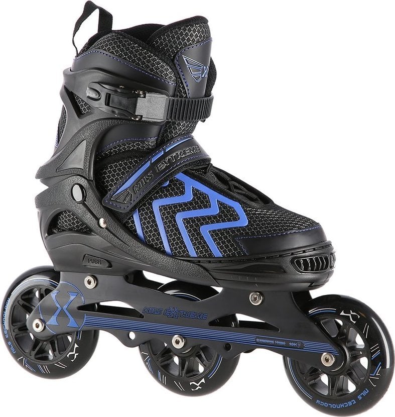 Patine in linie Nils Extreme NA19318 NEGRU-ALBASTRU DIMENSIUNE M (35-38) ROLE EXTREME NILS