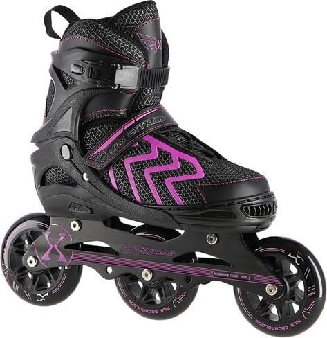 Patine in linie Nils Extreme NA19318 NEGRU-VIOLET DIMENSIUNE L (39-42) ROLE EXTREME NILS