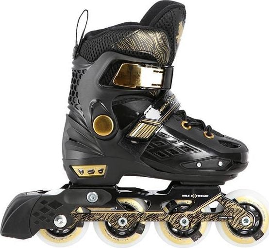 Patine in linie Nils Extreme NA20004 recreational reglabile negru marimea 34-37