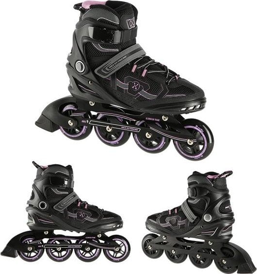 Patine in linie Nils Extreme NA9157 NEGRU-VIOLET DIMENSIUNE 38 ROLE NILS EXTREME