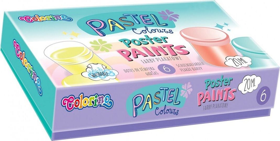 Vopsele Poster Patio Colorino Kids Pastel 6 culori 20 ml