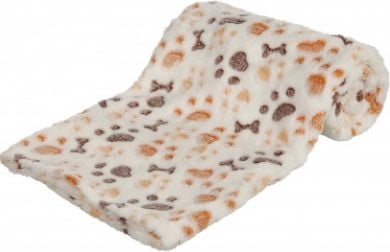 Patura Trixie Lingo Fleece Pentru Caini 75 × 50 cm Alb/Bej 37177