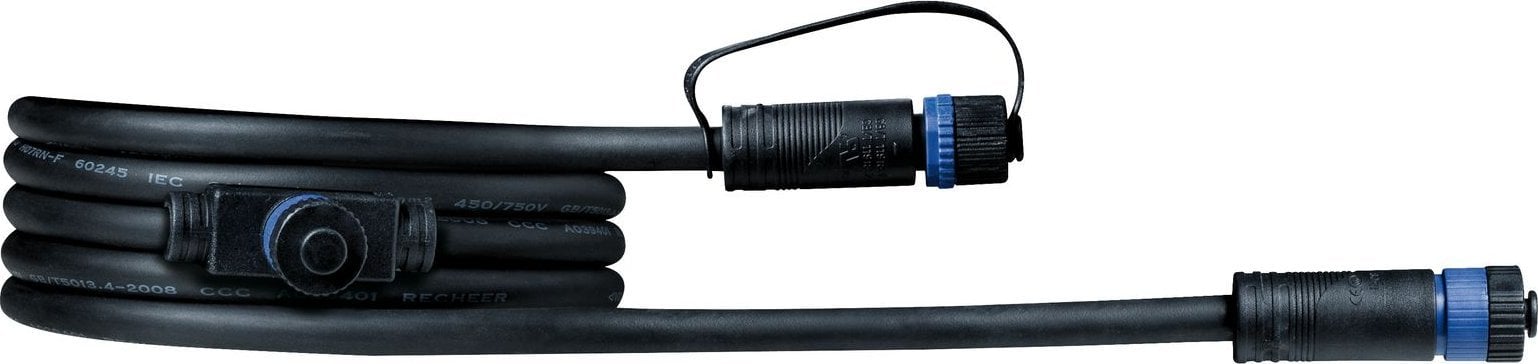 Paulmann Cablu de conectare pentru lumină scară pentru exterior Plug & Shine IP68 2m 1in-2out Plastic negru