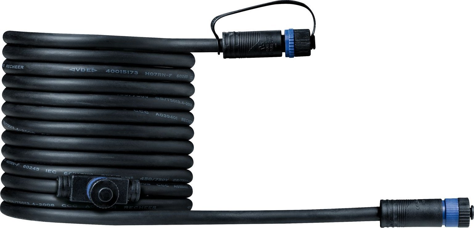 Paulmann Outdoor Plug & Shine Cablu de conectare lampa de perete IP68 5m 1in-2out Plastic negru