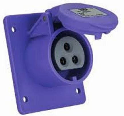 soclu fix 2P 16A 24V IP67 TWIST violet (1622v)