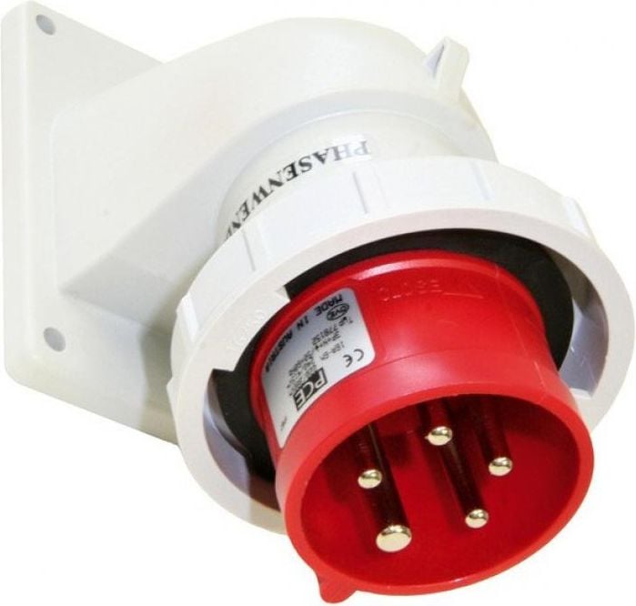 Plug panoul de la un comutator de interfață 32A 5P 400V roșu IP67 TWIST (778252-6)