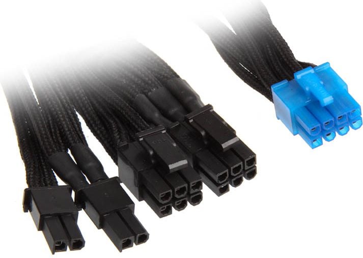 PCIe 6 + 2 surse de alimentare modulare (2x) cabluri, 550mm, negru (SST-PP06B-2PCIE70)