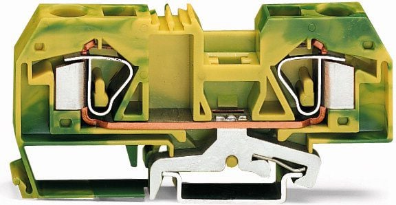 PE conector șină 2 fire 16mm2 galben-verde (283-907)