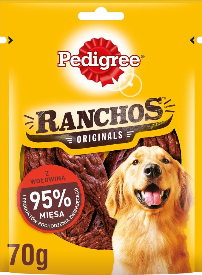 Pedigree PEDIGREE Ranchos Originals 70g - un răsfăț pentru câinii cu carne de vită