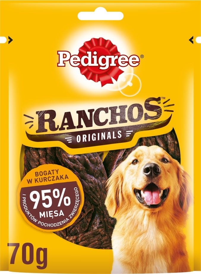 Pedigree PEDIGREE Ranchos Originals 70g - un răsfăț pentru câinii cu pui