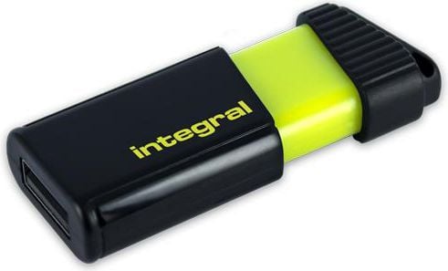 Memorie USB Integral flashdrive Pulse 64GB, USB 2.0, Galben