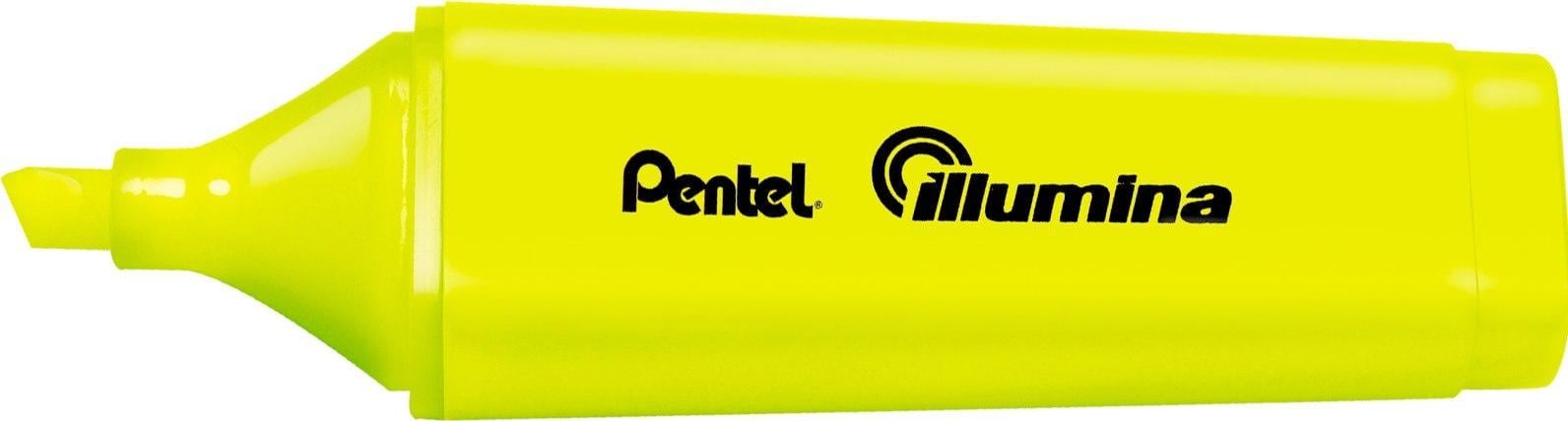 Evidențiator Pentel Flat cu vârf teșit galben SL60-G PENTEL