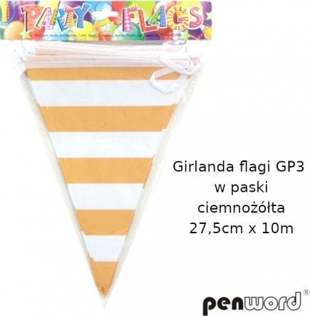 Penword GP3 GHIRLANDĂ STRAP DUNGA GALBEN ÎNCHIS 27, 5cmx10m