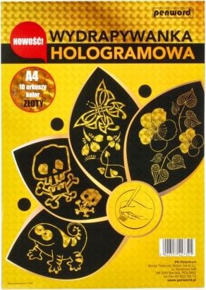 Penword HOLOGRAM A4 a10 GOLD + 2 stilouri Penword