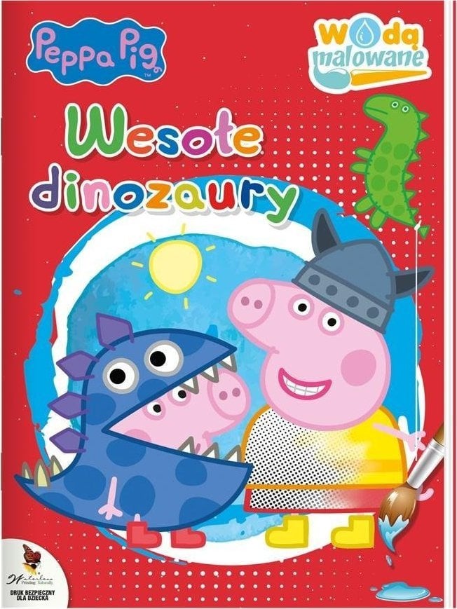 Porcusorul Peppa. Vopsit cu apă. dinozauri veseli