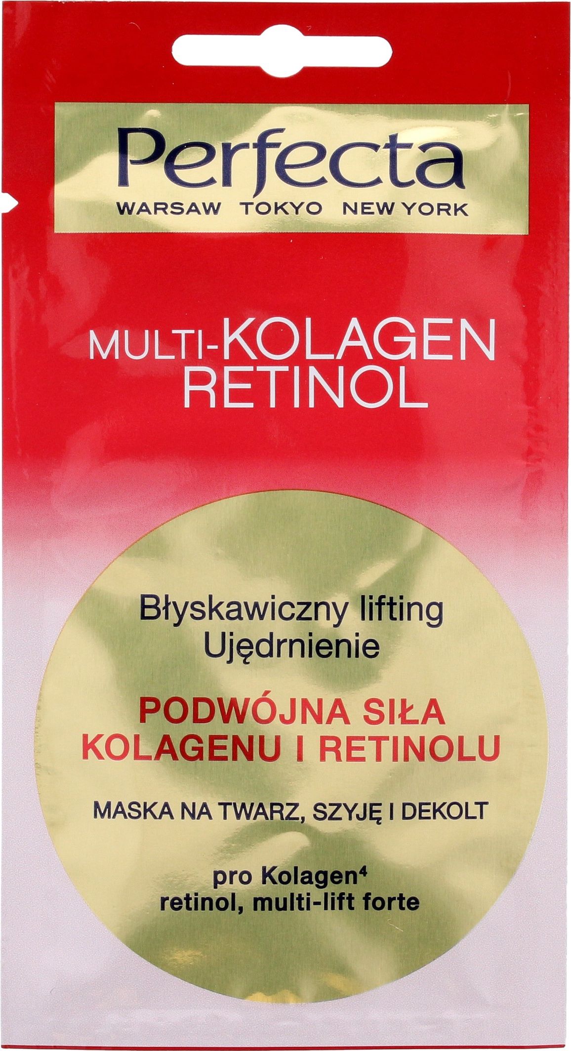 Perfecta Multi-Kolagen Retinol Maska na twarz,szyję i dekolt 8ml