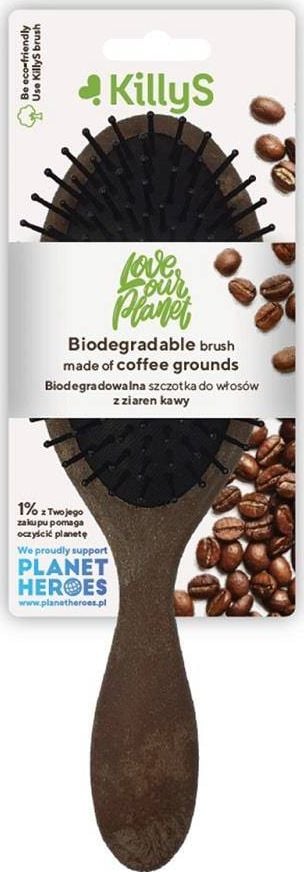 Perie de păr biodegradabilă cu boabe de cafea Killy`s