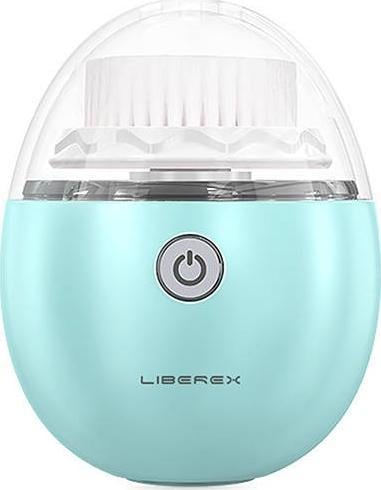 Perie electrica de curatare faciala, Liberex, Verde, Rezistenta la apa IPX6, 3 Viteze, 3 Varfuri, 6500 rpm