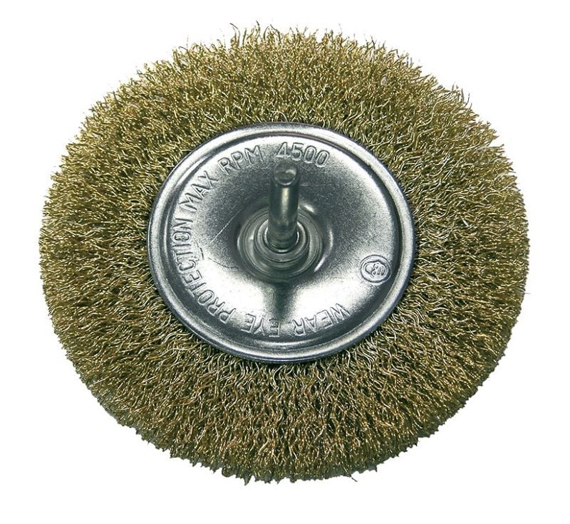 Perie sarma de alama Proline, 75 mm, tip circular cu tija