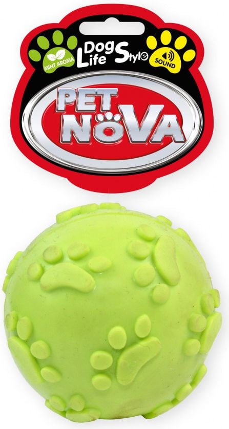 Pet Nova TPR Soundball Galben 6cm