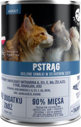 Pet Republic Bucăți de păstrăv în sos pentru pisici 400g