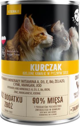 Pet Republic KOT STERILE cutie sos KURA /6 400g