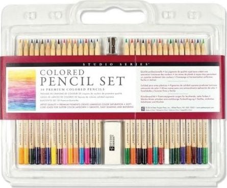 Peter Pauper Press Un set de 30 de creioane colorate
