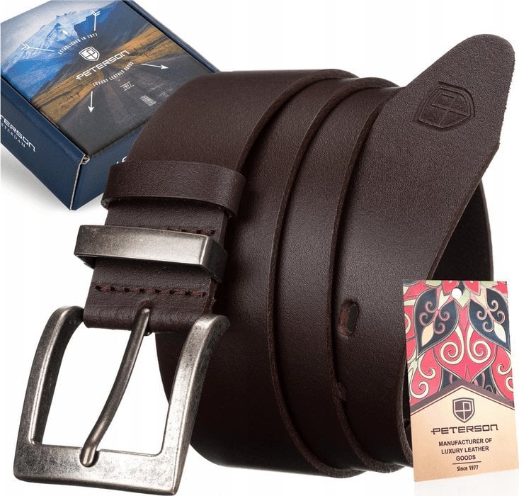 Peterson Leather, centură largă pentru bărbați din piele naturală Peterson Belt lungime 100