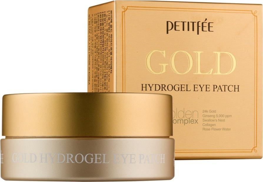 Petitfee PETITFEE_Gold Hydrogel Eye Patch Plasturi hidrogel pentru ochi 60buc.