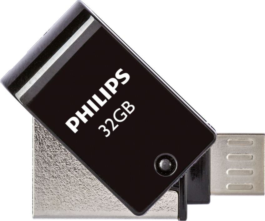 Philips 2 în 1 negru 32GB microUSB OTG USB 2.0 +
